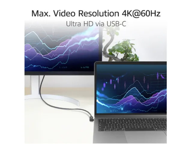 Kabel ACT USB-C standaard naar USB-C hoek 10Gbps 1m