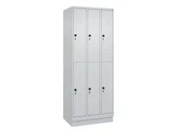 dubbeldekse locker,HxBxD 1950x750x500mm,3x2vak.,vak B 250mm