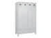 armoire vestiaire noir et blanc,HxlxP 1950x1200x500mm,4compart.