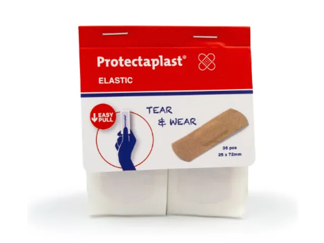 Tear & Wear Elastic Easy-Pull Pleisters 25x72mm 5 x 36 stuks