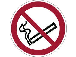 Vloermarkeringssticker Rood Wit Roken Verboden 430mm