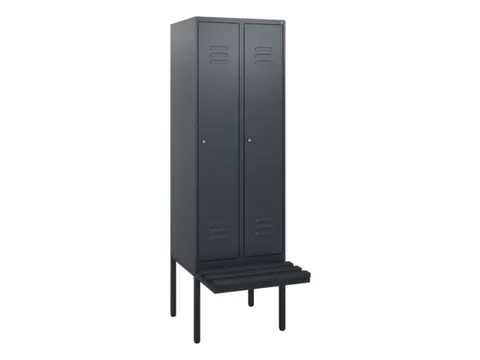 locker met bank,HxBxD 1950x600x815mm,2vak,vak B 300mm,cil.-slot