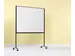 Verrijdbaar Whiteboard Workboard 120x150cm Emaille zwart profiel