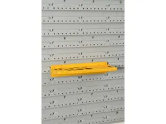 gereedschapshouder,v. perfoplaat,HxBxD 45x230x95mm,geel,PP