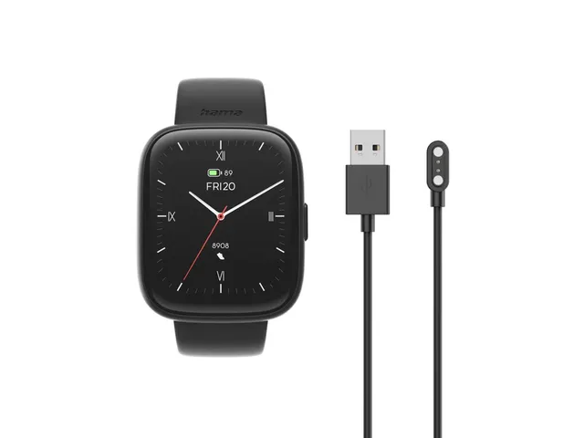 Smartwatch Hama 4000 telefoonfunctie slaapanalyse waterdicht zwart