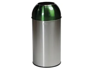 RVS afvalbakken 40l HxØ 740x350mm 1opening(en) romp geborsteld top Gr - 2