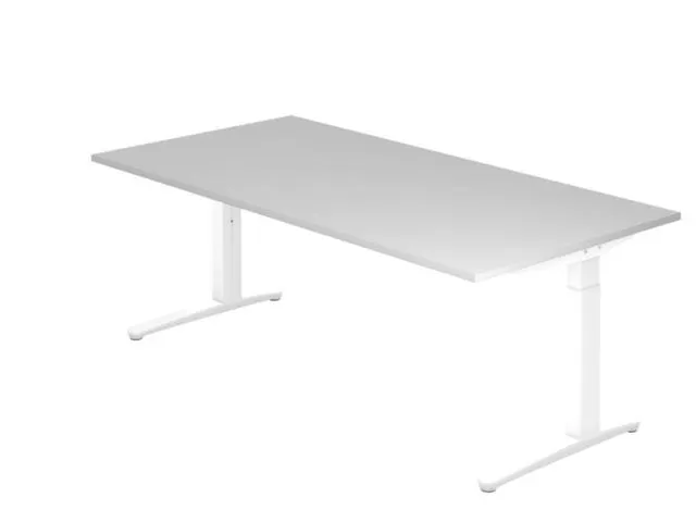 In hoogte verstelbaar bureau,HxBxD 680-850x2000x1000mm,blad grijs