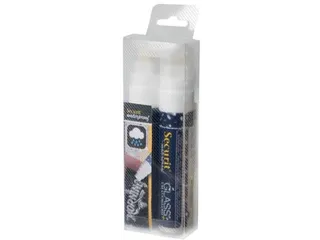 Securit Waterproof Krijtmarker Large Wit, Etui Met 2 Stuks - 2