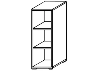 kantoorstelling,HxBxD 1270x406x400mm,2xhouten vloer,3ordnerhoogtes - 3