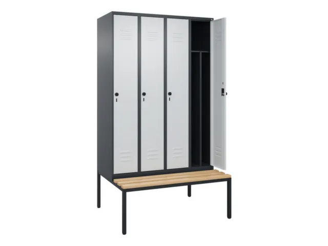 locker voor scheiding van kleding,HxBxD 2120x1200x815mm,4vak