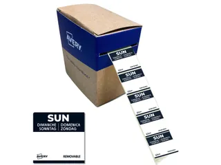 Etiket Avery HACCP zondag zwart 25x25mm 1000 stuks - 4