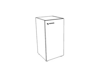 kantoorkast,HxBxD 860x430x450mm,1xhouten vloer,2ordnerhoogte,romp wit - 2