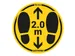 Vloersticker 350mm 2 Meter Afstand