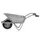 bouwkruiwagen,80l,HxBxD 620x590x1450mm,stalen buis,grijs,lucht-banden