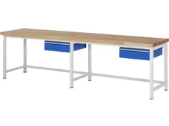 werkbank,HxBxD 840-1040x3000x700mm,beukblad,draagverm. 1250kg,4voeten