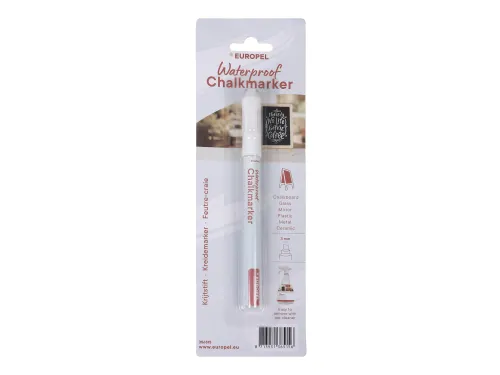 Krijtstift Europel watervast 1-3mm wit blister 1 stuk