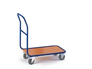 duwbeugelwagen,draagverm. 400kg,laadvl. LxB 1000x700mm,houtplaat - 2