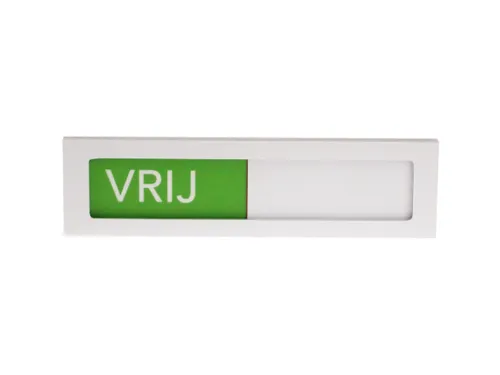 Premium Schuifbord Wit Niet Storen Groen Rood 150x40mm