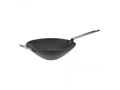 Pujudas Wok Plaatstaal 30cm platte bodem