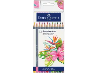 Aquarelpotlood Faber-Castell Goldfaber Tropical Blossoms kartonetui 12 - 1