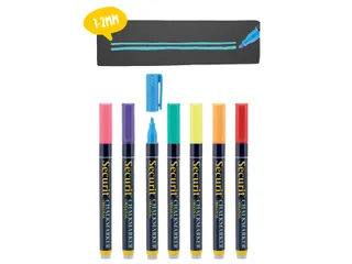 Krijtstift Securit Sma-100 Rond 1-2mm Assorti 7 Stuks - 11