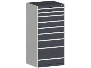 ladekast,HxBxD 1600x800x650mm,9lade(n),lade voor normale belastingen - 2