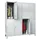 lockerkast,HxBxD 1850x1600x500mm,4x2vakken,RAL7035,front RAL6011