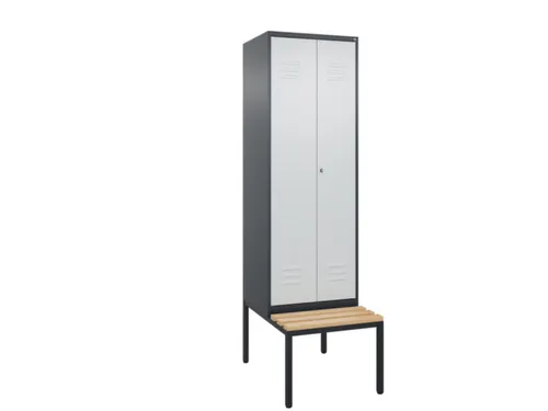locker voor scheiding van kleding,HxBxD 2120x600x815mm,2vak