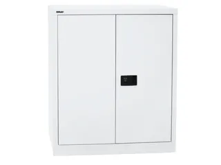 kantoorkast openslaande deuren 1000x914x400mm Stalen Verkeerswit Grijs - 2