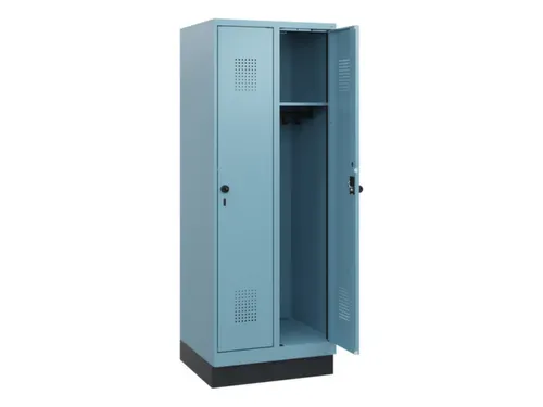 schoollocker,HxBxD 1630x600x500mm,2vak,vak B 300mm,draaigrendel,sokkel