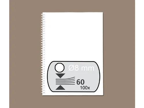 Draadrug Fellowes 8mm 34-rings A4 wit 100stuks