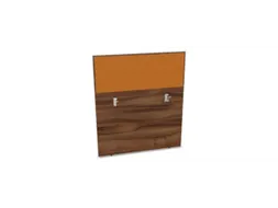 baliepaneel v. bureau aanbouw achter NP-tiepolo nut BN3005-geel 1000mm