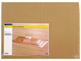 Wikkelverpakking Raadhuis A4+ 335x275x80mm bruin 10 stuks - 2