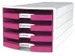 Ladenkast HAN Impuls met 4 laden open roze