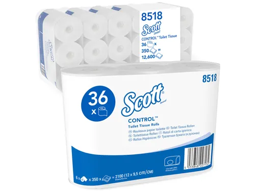 Toiletpapier Scott Control 3-laags 350vel wit 8518