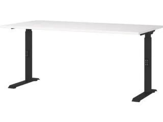 In hoogte verstelbaar bureau,HxBxD 680-910x1600x800mm,blad wit - 1