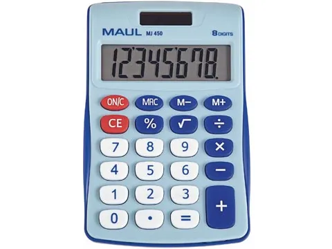 bureaurekenmachine MJ 450, junior, lichtblauw