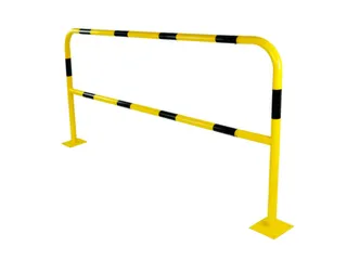 beschermbeugel,v. binnen/buiten,HxBxD 1000x2000x150mm,staal,geel/zwart - 1