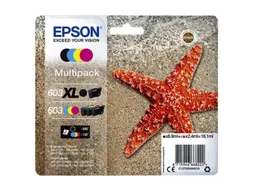 Epson 603XL multipack zwart + 3 kleuren inktcartridge