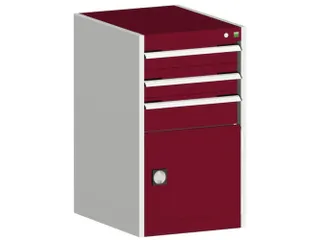 ladekast HxBxD 900x525x525mm 3laden RAL7035 front RAL3004 - 1
