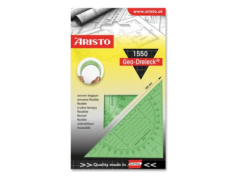 Geodriehoek Aristo 14 Cm Flexibel Groen