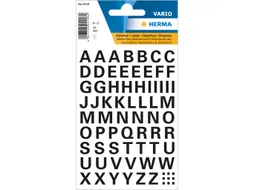 Etiket Herma 4158 10mm Letters A-Z Zwart Folie 63 stuks