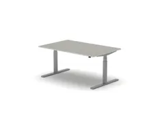 Elektrisch ihv bureau,HxBxD 650-1310x1600x1000mm,blad lichtgrijs