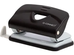 Q-CONNECT Light Duty perforator Metaal 2-gaats 10 vel Zwart