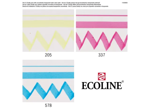 Duotip marker Ecoline primair set 3 kleuren