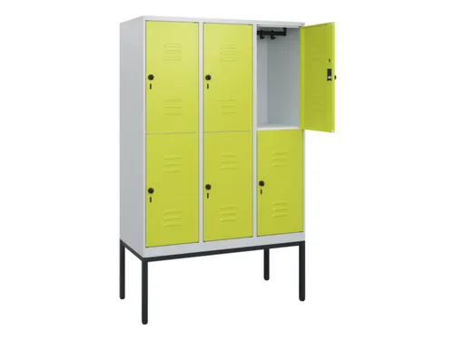 dubbeldekse locker,HxBxD 1950x1200x500mm,3x2vak.,vak B 400mm