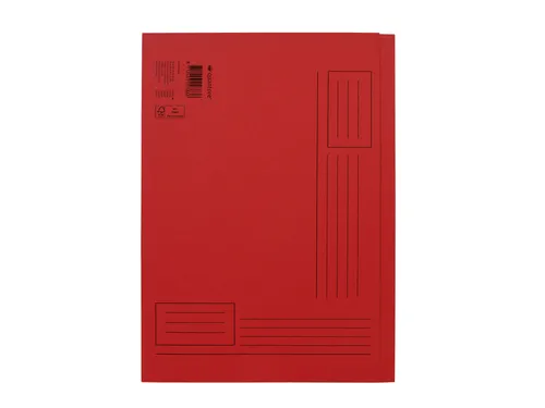 Vouwmap Quantore A4 ongelijke zijde 230gr rood