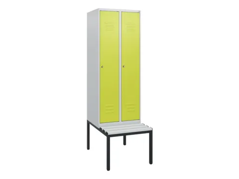 Armoire vestiaire avec banc HxlxP 1950x600x815mm 2compart.