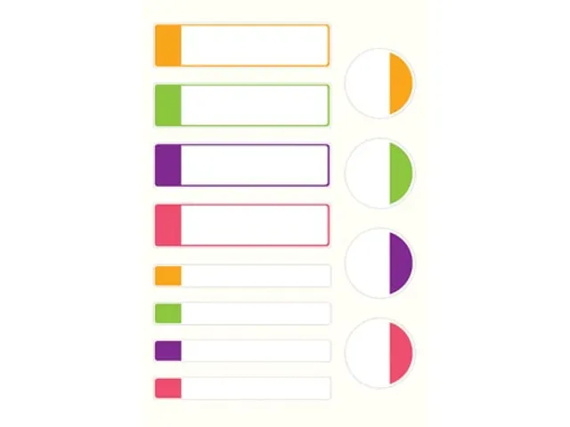 Lamineer Etiket Fluo Assorti 24 stuks