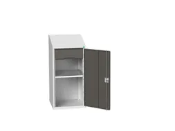 lessenaarkast 1130x525x550mm legbord en lade RAL7035 + RAL7016